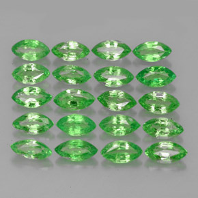 4.05 ct Green Tsavorite Garnet Gemstone, Tsavorite Garnet Gem in Marquise Facet Shape for Sale.
