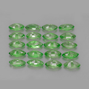 Tsavorite Garnet Gemstone in 5.1 x 2.7 mm Size for Sale, Tsavorite Garnet Stone in Chrome Green Color