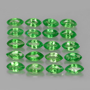 3.99 ct Green Tsavorite Garnet Gemstone, Tsavorite Garnet Gem in Marquise Facet Shape for Sale.