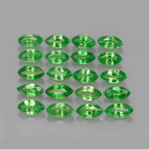 3.99 ct Green Tsavorite Garnet Stone, Natural Tsavorite Garnet in Marquise Facet Shape for Sale