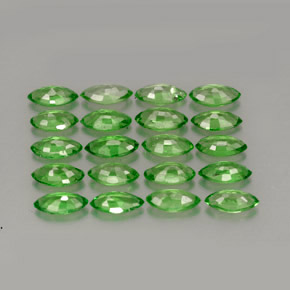 Tsavorite Garnet Gemstones in 5.1 x 2.6 mm Size for Sale, Tsavorite Garnet Stones in Chrome Green Color
