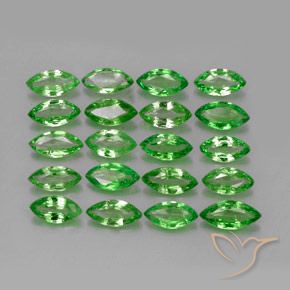 3.32 ctw Green Tsavorite Garnet Stones, Natural Tsavorite Garnet in Marquise Facet Shape for Sale