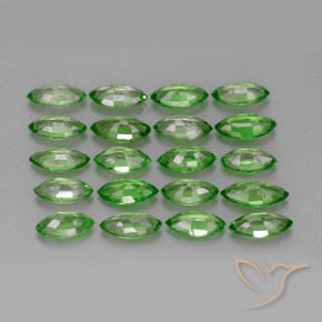 Tsavorite Garnet Gemstones in 5.3 x 2.7 mm Size for Sale, Tsavorite Garnet Stones in Medium Green Color