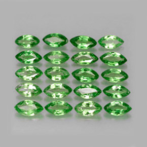 3.60 ctw Green Tsavorite Garnet Stones, Natural Tsavorite Garnet in Marquise Facet Shape for Sale