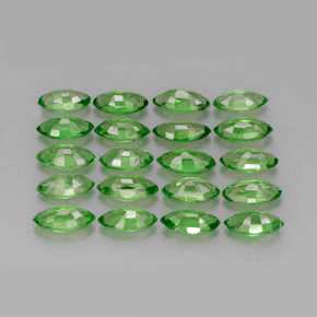Tsavorite Garnet Gemstones in 5 x 2.6 mm Size for Sale, Tsavorite Garnet Stones in Chrome Green Color