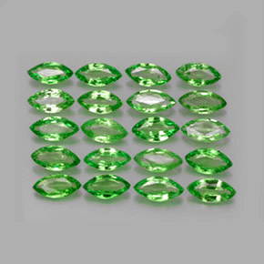 2.82 ctw Green Tsavorite Garnet Stones, Natural Tsavorite Garnet in Marquise Facet Shape for Sale