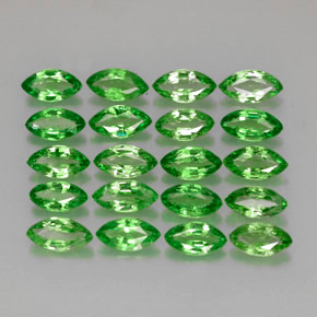 3.39 ct Green Tsavorite Garnet Gemstone, Tsavorite Garnet Gem in Marquise Facet Shape for Sale.