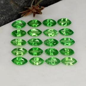 3.86 ctw Green Tsavorite Garnet Gemstones, Tsavorite Garnet Gems in Marquise Facet Shape for Sale.