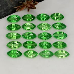 3.86 ctw Green Tsavorite Garnet Stones, Natural Tsavorite Garnet in Marquise Facet Shape for Sale