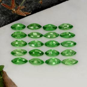 Tsavorite Garnet Gemstones in 5.1 x 2.6 mm Size for Sale, Tsavorite Garnet Stones in Chrome Green Color