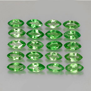 3.85 ct Green Tsavorite Garnet Gemstone, Tsavorite Garnet Gem in Marquise Facet Shape for Sale.