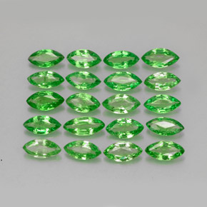 3.15 ct Green Tsavorite Garnet Stone, Natural Tsavorite Garnet in Marquise Facet Shape for Sale