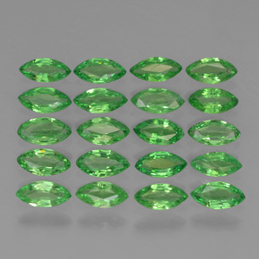 2.87 ctw Green Tsavorite Garnet Stones, Natural Tsavorite Garnet in Marquise Facet Shape for Sale