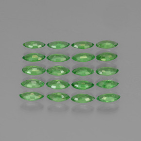 Tsavorite Garnet Gemstones in 5 x 2.5 mm (calibrated) Size for Sale, Tsavorite Garnet Stones in Medium Green Color