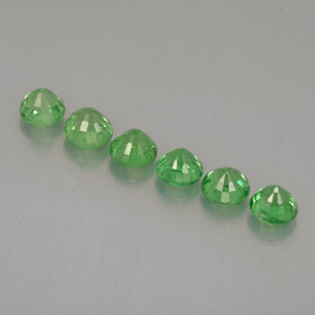 Tsavorite Garnet Gemstone in 3.7 mm Size for Sale, Tsavorite Garnet Stone in Chrome Green Color