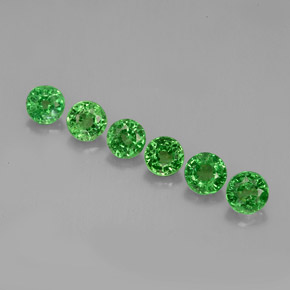 1.16 ct Green Tsavorite Garnet Stone, Natural Tsavorite Garnet in Round Facet Shape for Sale