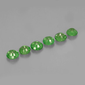 Tsavorite Garnet Gemstone in 3.3 mm Size for Sale, Tsavorite Garnet Stone in Chrome Green Color