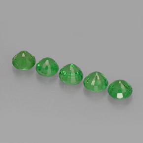 Tsavorite Garnet Gemstone in 3.7 mm Size for Sale, Tsavorite Garnet Stone in Chrome Green Color