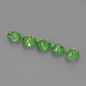 Tsavorite Garnet Gemstone in 3.7 mm Size for Sale, Tsavorite Garnet Stone in Chrome Green Color