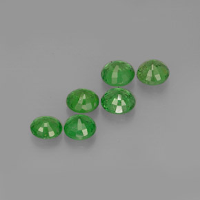 Tsavorite Garnet Gemstone in 3.7 mm Size for Sale, Tsavorite Garnet Stone in Chrome Green Color