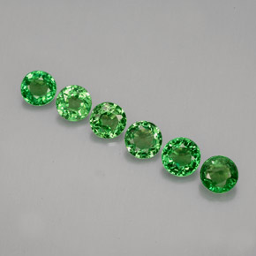 1.22 ct Green Tsavorite Garnet Gemstone, Tsavorite Garnet Gem in Round Facet Shape for Sale.