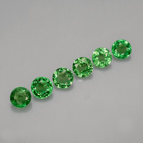 1.22 ct Green Tsavorite Garnet Stone, Natural Tsavorite Garnet in Round Facet Shape for Sale