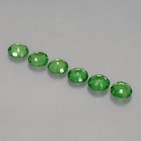Tsavorite Garnet Gemstone in 3.5 mm (calibrated) Size for Sale, Tsavorite Garnet Stone in Chrome Green Color