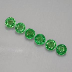 1.20 ct Green Tsavorite Garnet Gemstone, Tsavorite Garnet Gem in Round Facet Shape for Sale.
