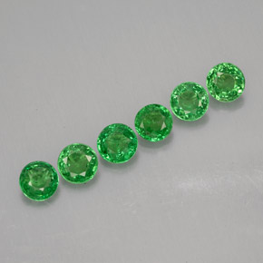 1.20 ct Green Tsavorite Garnet Stone, Natural Tsavorite Garnet in Round Facet Shape for Sale