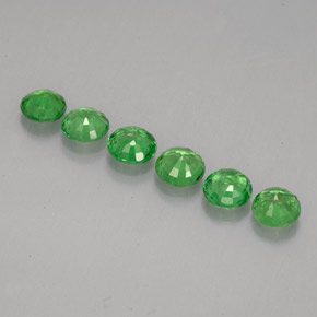 Tsavorite Garnet Gemstone in 3.5 mm (calibrated) Size for Sale, Tsavorite Garnet Stone in Chrome Green Color