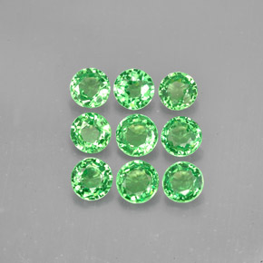 1.68 ct Green Tsavorite Garnet Gemstone, Tsavorite Garnet Gem in Round Facet Shape for Sale.