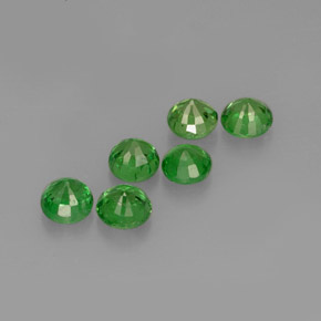 Tsavorite Garnet Gemstone in 3.5 mm (calibrated) Size for Sale, Tsavorite Garnet Stone in Chrome Green Color