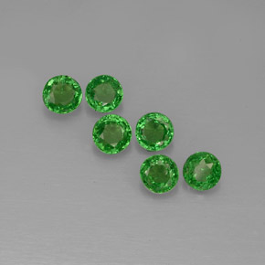 1.05 ct Green Tsavorite Garnet Gemstone, Tsavorite Garnet Gem in Round Facet Shape for Sale.