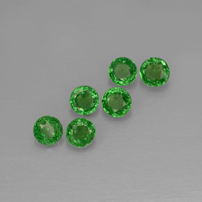 1.05 ct Green Tsavorite Garnet Stone, Natural Tsavorite Garnet in Round Facet Shape for Sale