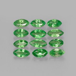 1.52 ct Green Tsavorite Garnet Gemstone, Tsavorite Garnet Gem in Marquise Facet Shape for Sale.
