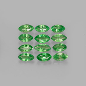 1.52 ct Green Tsavorite Garnet Stone, Natural Tsavorite Garnet in Marquise Facet Shape for Sale
