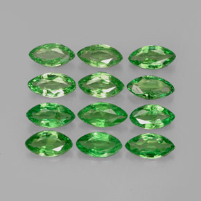 1.85 ct Green Tsavorite Garnet Gemstone, Tsavorite Garnet Gem in Marquise Facet Shape for Sale.
