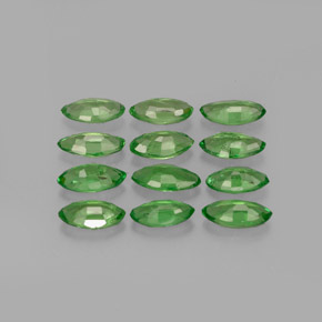 Tsavorite Garnet Gemstone in 5 x 2.5 mm (calibrated) Size for Sale, Tsavorite Garnet Stone in Chrome Green Color