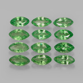 2.18 ct Green Tsavorite Garnet Gemstone, Tsavorite Garnet Gem in Marquise Facet Shape for Sale.