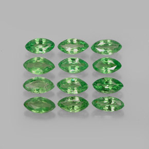 2.18 ct Green Tsavorite Garnet Stone, Natural Tsavorite Garnet in Marquise Facet Shape for Sale