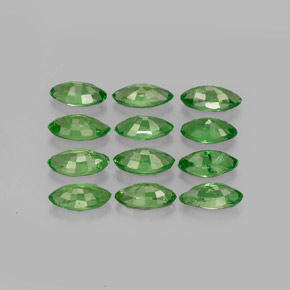 Tsavorite Garnet Gemstone in 5.1 x 2.8 mm Size for Sale, Tsavorite Garnet Stone in Chrome Green Color
