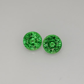 0.90 ct Green Tsavorite Garnet Gemstone, Tsavorite Garnet Gem in Round Facet Shape for Sale.