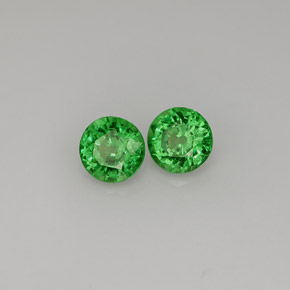 0.90 ct Green Tsavorite Garnet Stone, Natural Tsavorite Garnet in Round Facet Shape for Sale