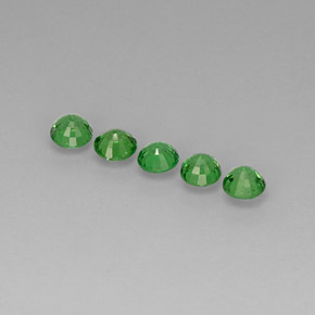 Tsavorite Garnet Gemstone in 4 mm (calibrated) Size for Sale, Tsavorite Garnet Stone in Chrome Green Color