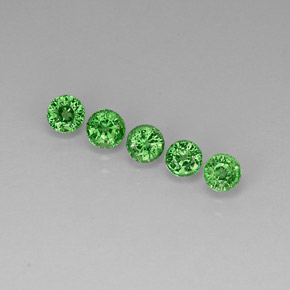 1.71 ct Green Tsavorite Garnet Gemstone, Tsavorite Garnet Gem in Round Facet Shape for Sale.