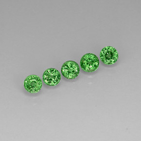 1.71 ct Green Tsavorite Garnet Stone, Natural Tsavorite Garnet in Round Facet Shape for Sale