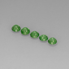 Tsavorite Garnet Gemstone in 4 mm (calibrated) Size for Sale, Tsavorite Garnet Stone in Chrome Green Color