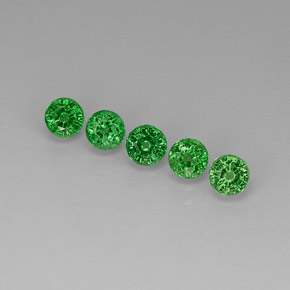 2.03 ct Green Tsavorite Garnet Gemstone, Tsavorite Garnet Gem in Round Facet Shape for Sale.