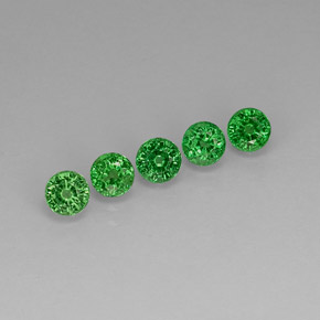 2.03 ct Green Tsavorite Garnet Stone, Natural Tsavorite Garnet in Round Facet Shape for Sale