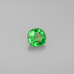 0.46 ct Green Tsavorite Garnet Stone, Natural Tsavorite Garnet in Cushion-Cut Shape for Sale
